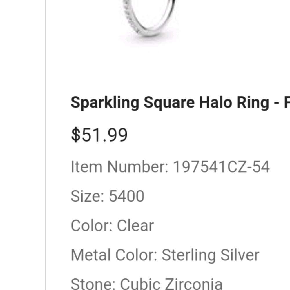New pandora ring